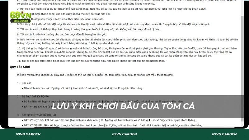 Lưu ý khi chơi Bầu Cua Tôm Cá dễ dàng chiến thắng