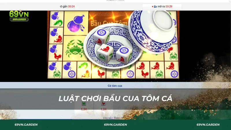 Luật chơi bầu cua tôm cá
