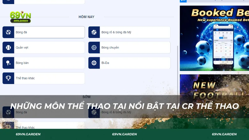 Những môn thể thao tại nổi bật tại CR thể thao